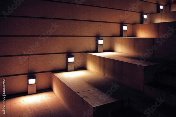 Obraz illuminated stairs
