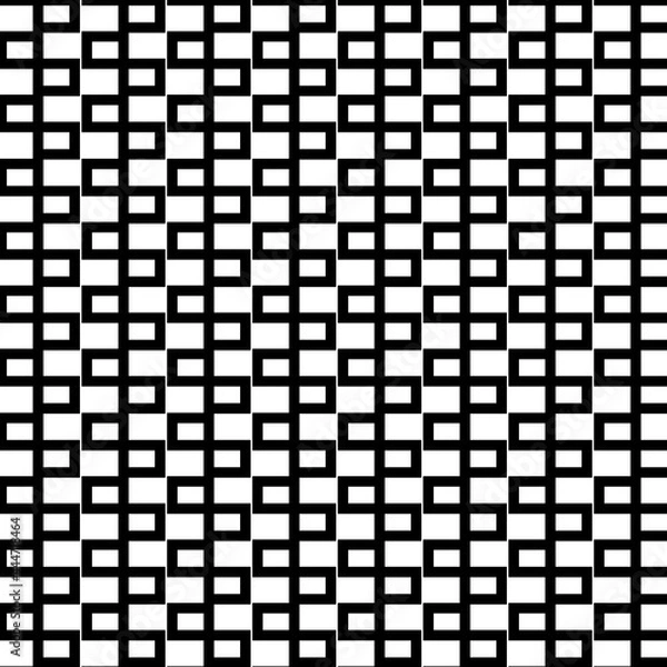 Obraz seamless pattern black rectangle on white background, simple style vector
