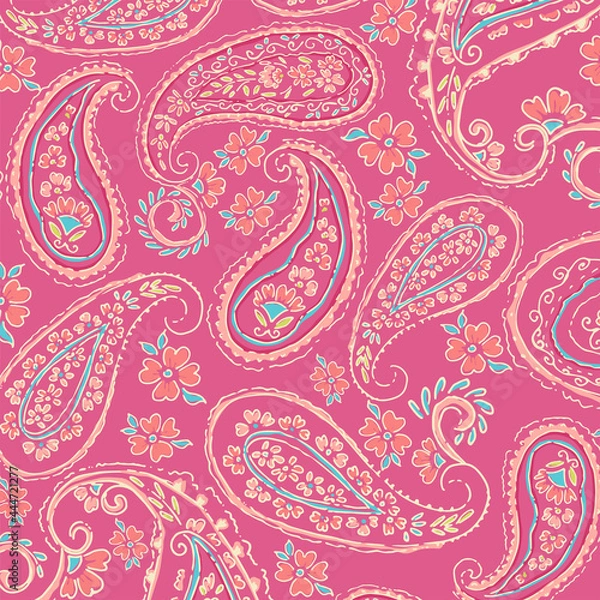 Obraz Elegant Pink Paisley Pattern