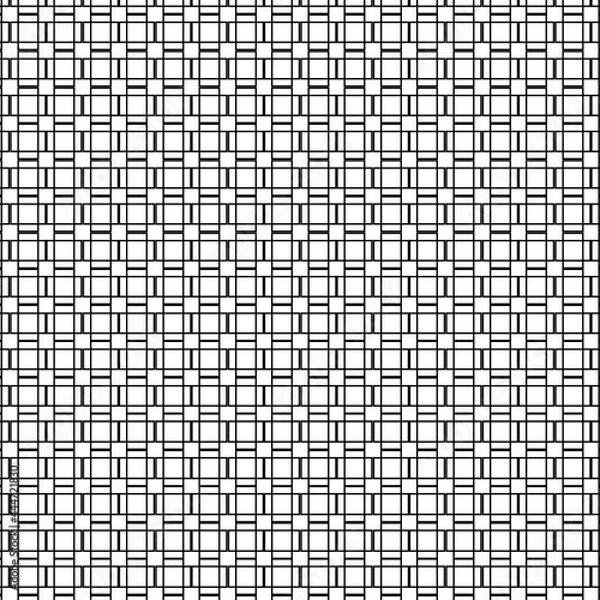 Obraz seamless pattern black and white square, simple style vector