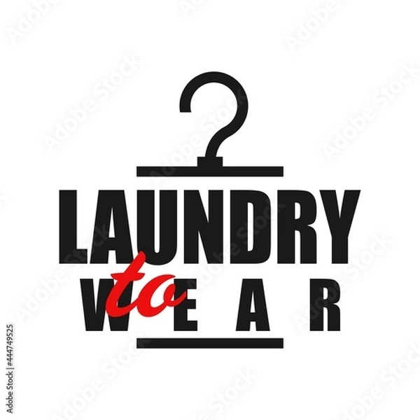 Obraz laundry wear logo design vector