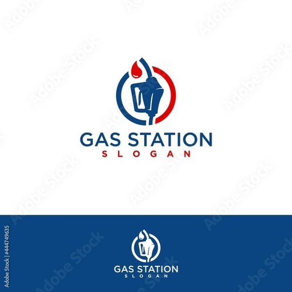 Obraz Petrol pump logo design vector art.
