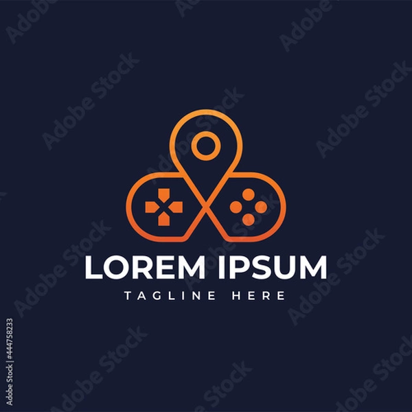 Obraz game point modern logo vector template