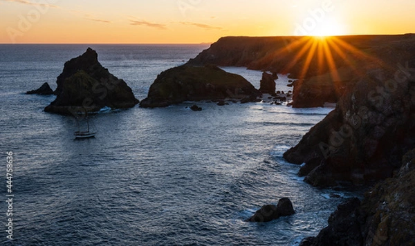 Obraz Kynace cove sunset , Cornwall, U.K 