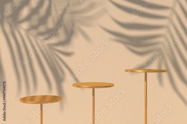 Fototapeta Abstract minimal scene, design for cosmetic or product display podium 3d render.