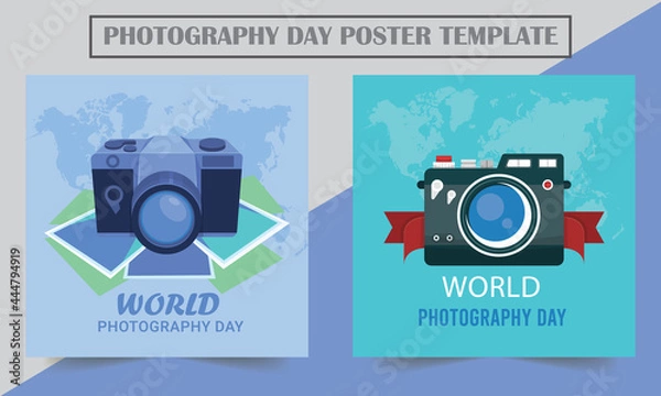 Obraz Photography Day vector illustration. Photography design. World photography day vector template.