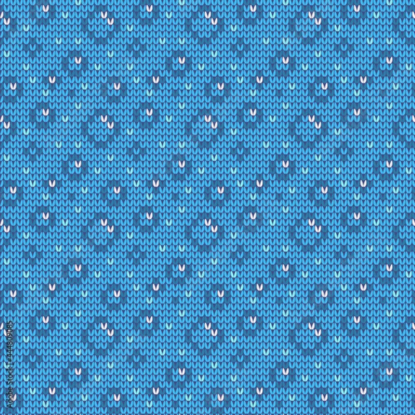 Fototapeta Knitted bubble pattern. Cute seamless design. Vector illustration.