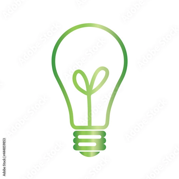 Obraz light bulb with leaf