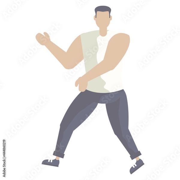 Fototapeta Cartoon Character Men Flat Style Simple Modern Various Pose