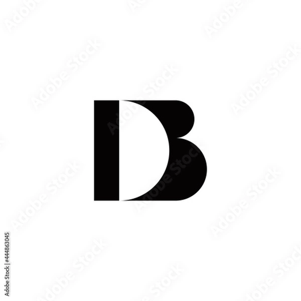 Obraz d b db bd initial logo design vector template