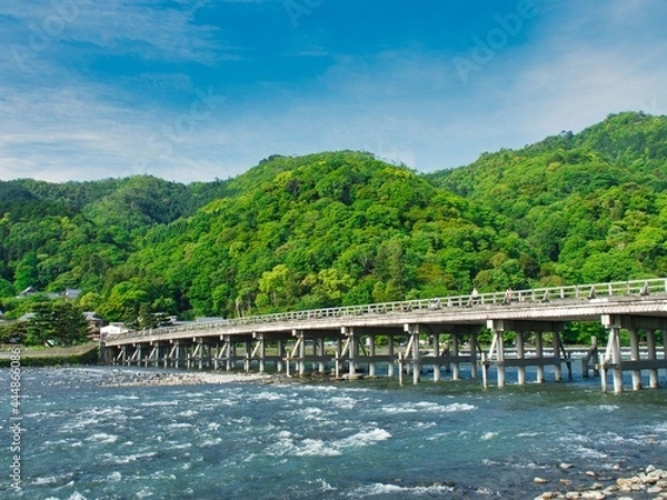 Obraz 嵐山の渡月橋