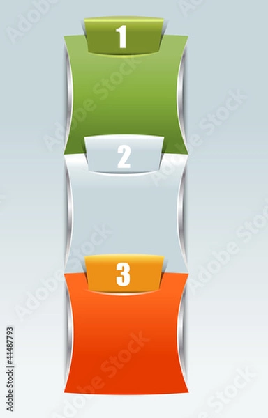 Fototapeta Abstract vector background with three positions