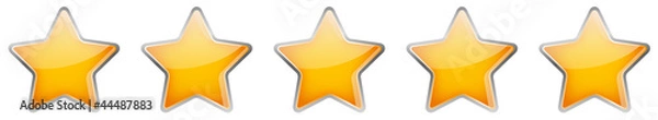 Fototapeta Bewertung Sterne Button Set