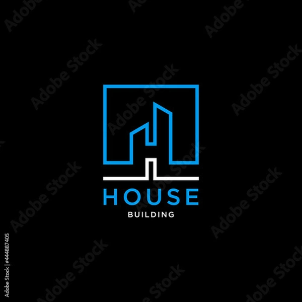 Obraz Initial H for House, Home, Hotel logo design