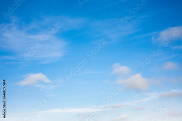 Fototapeta blue sky with soft white cloud