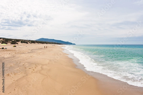 Obraz Silhouettes of people walking on the beach