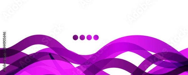 Obraz Abstract background - transparent overlapping wavy lines on white pattern. Vector Illustration For Wallpaper, Banner, Background, Landing Page