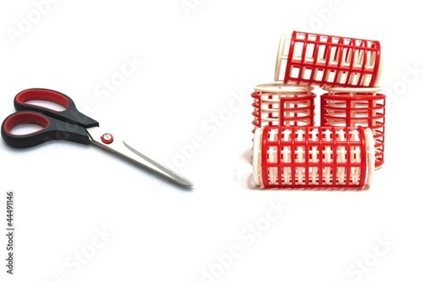 Obraz Scissors and curlers