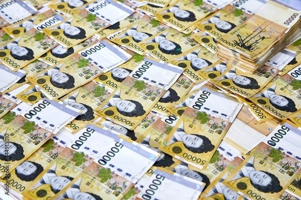 Obraz 5만원권의 한국지폐