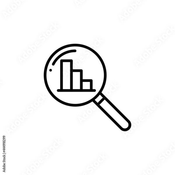 Fototapeta Data analysis icon vector set. profit graph illustration sign collection. data science symbol or logo.