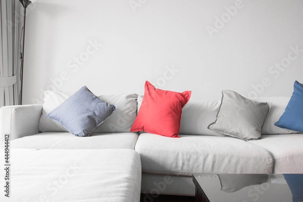 Fototapeta Pillows colorful on Sofa in room