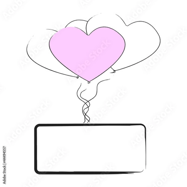 Obraz Pink heart balloon