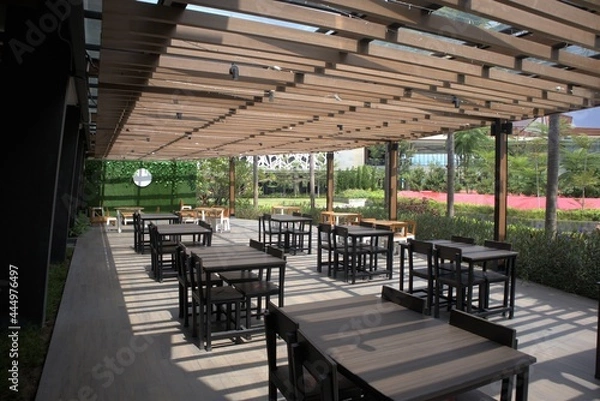 Obraz Empty restaurant with minimalist design