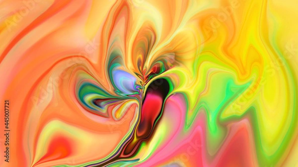 Fototapeta Abstract multicolored liquid texture background