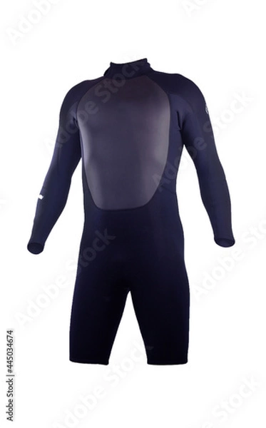 Fototapeta rubber wetsuit on ghost model over white background