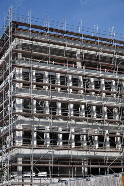 Obraz Baugerüst an einem Büroneubau
