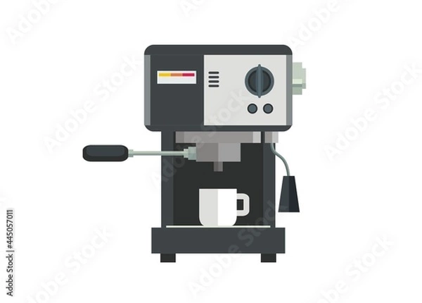 Obraz Espresso machine simple flat illustration

