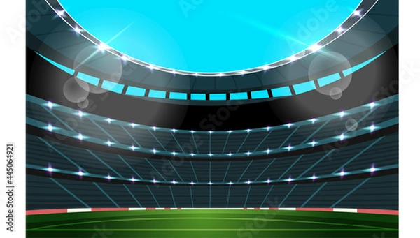 Fototapeta stadium background with clear bright sky