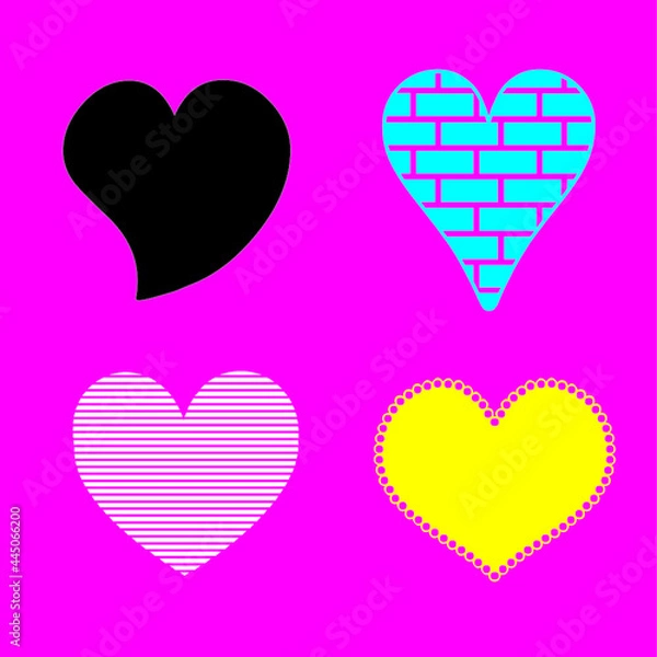 Obraz set love icon