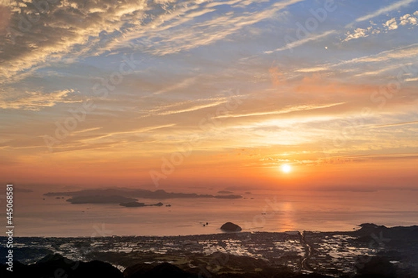 Obraz 瀬戸内海の美しい夕日