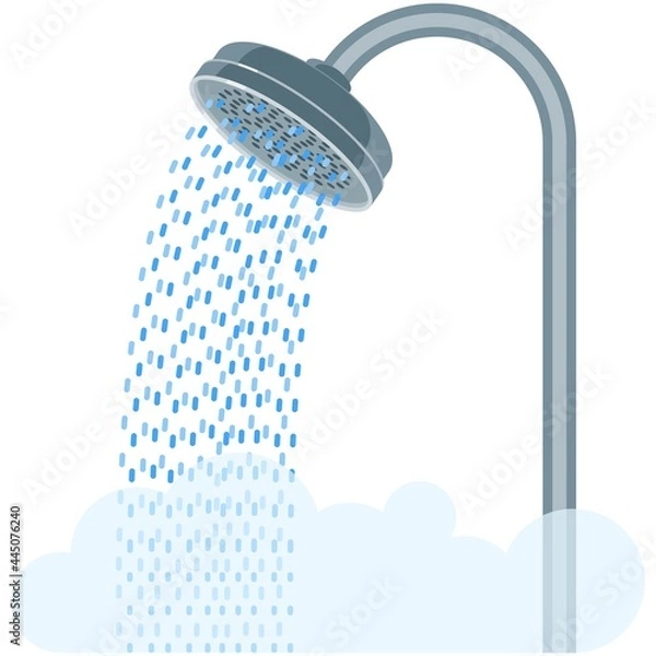 Obraz Shower head vector bathroom equipment isolated icon