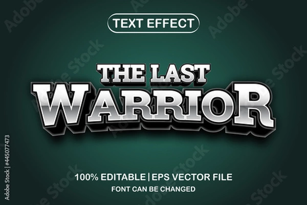 Obraz the last warrior 3d editable text effect