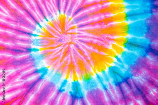 Obraz abstract rainbow spiral tie dye background.