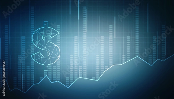 Fototapeta 2d rendering usd Dollar symbol 