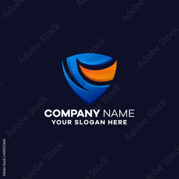 Obraz Abstract Security Gradient Logo Template