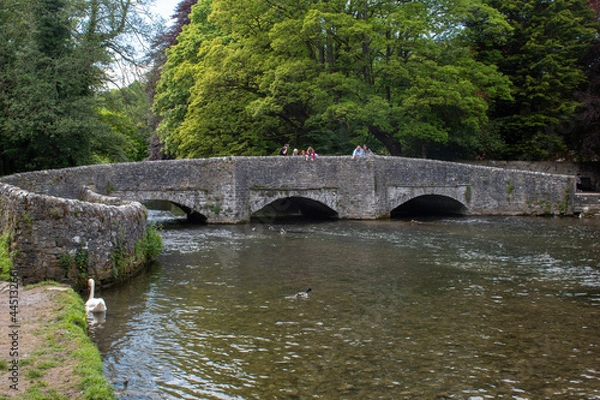 Obraz Bridge over the stream at Ashford-in-the-Water in Derbyshire's Peak District