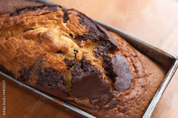 Fototapeta Cake in square pan