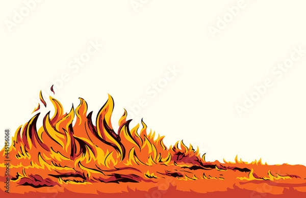 Obraz Bright fire. Vector drawing pattern
