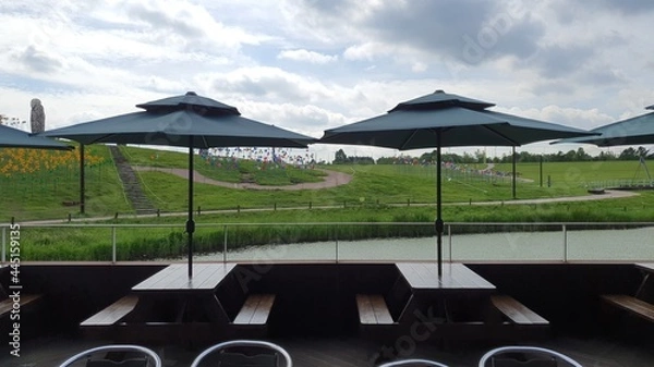 Obraz chairs and umbrella