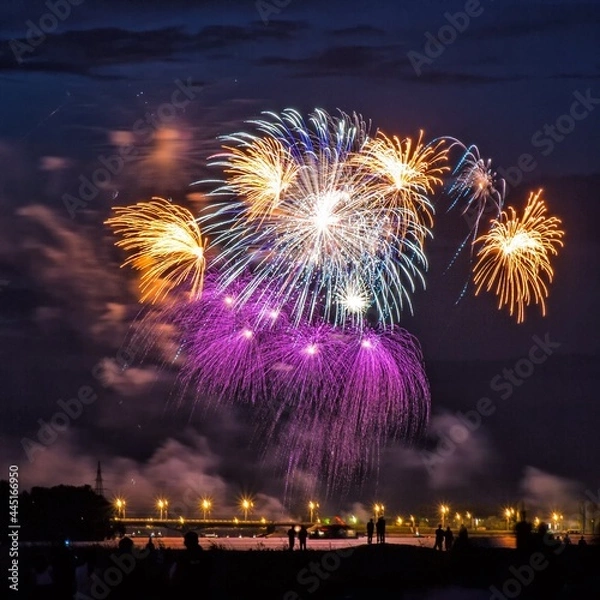 Obraz fireworks over the city