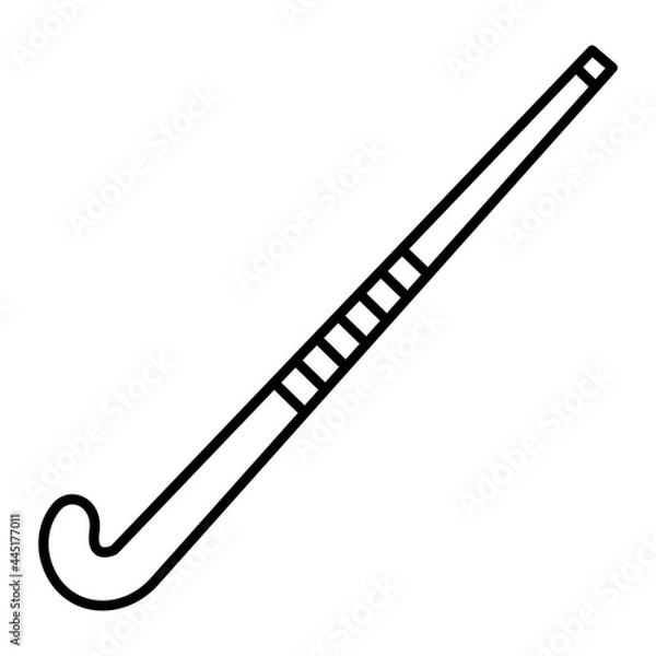 Obraz Vector Hockey Stick Outline Icon Design