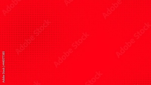 Fototapeta Dots halftone red color pattern gradient texture with technology digital background. Dots pop art comics with summer background.