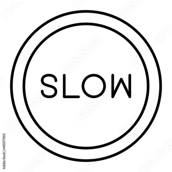 Fototapeta Vector Slow Outline Icon Design