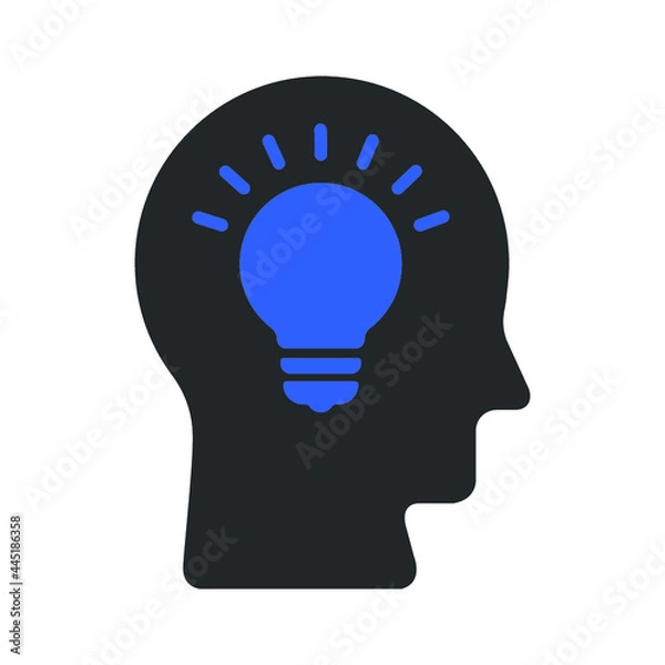 Fototapeta creativity, idea and thinking icon design vector