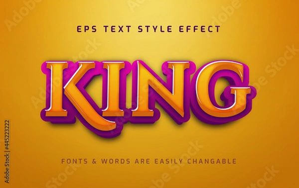 Fototapeta King historic 3d editable text style effect
