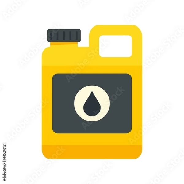 Fototapeta Vehicle motor oil icon flat isolated vector